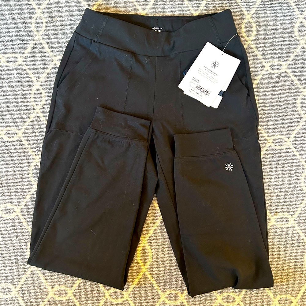NWT Athleta girl black joggers.